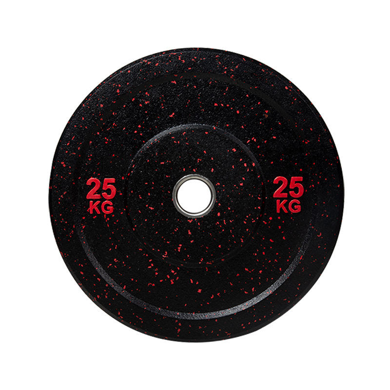 Weight Lifting Hi-temp Black Bumper Plate with Colored Particle